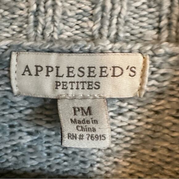Appleseeds women’s cardigan petite‎ medium blue - Picture 3 of 7